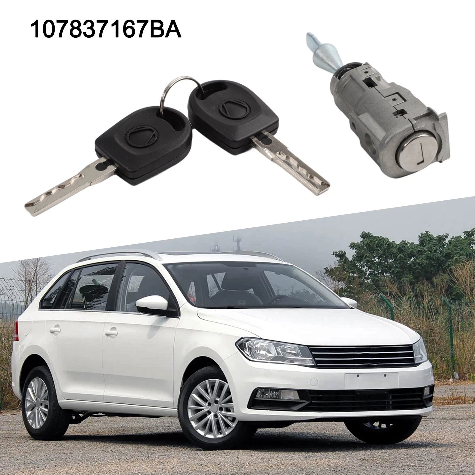 OEM Door Lock Cylinder with Key 107837167BA for Polo