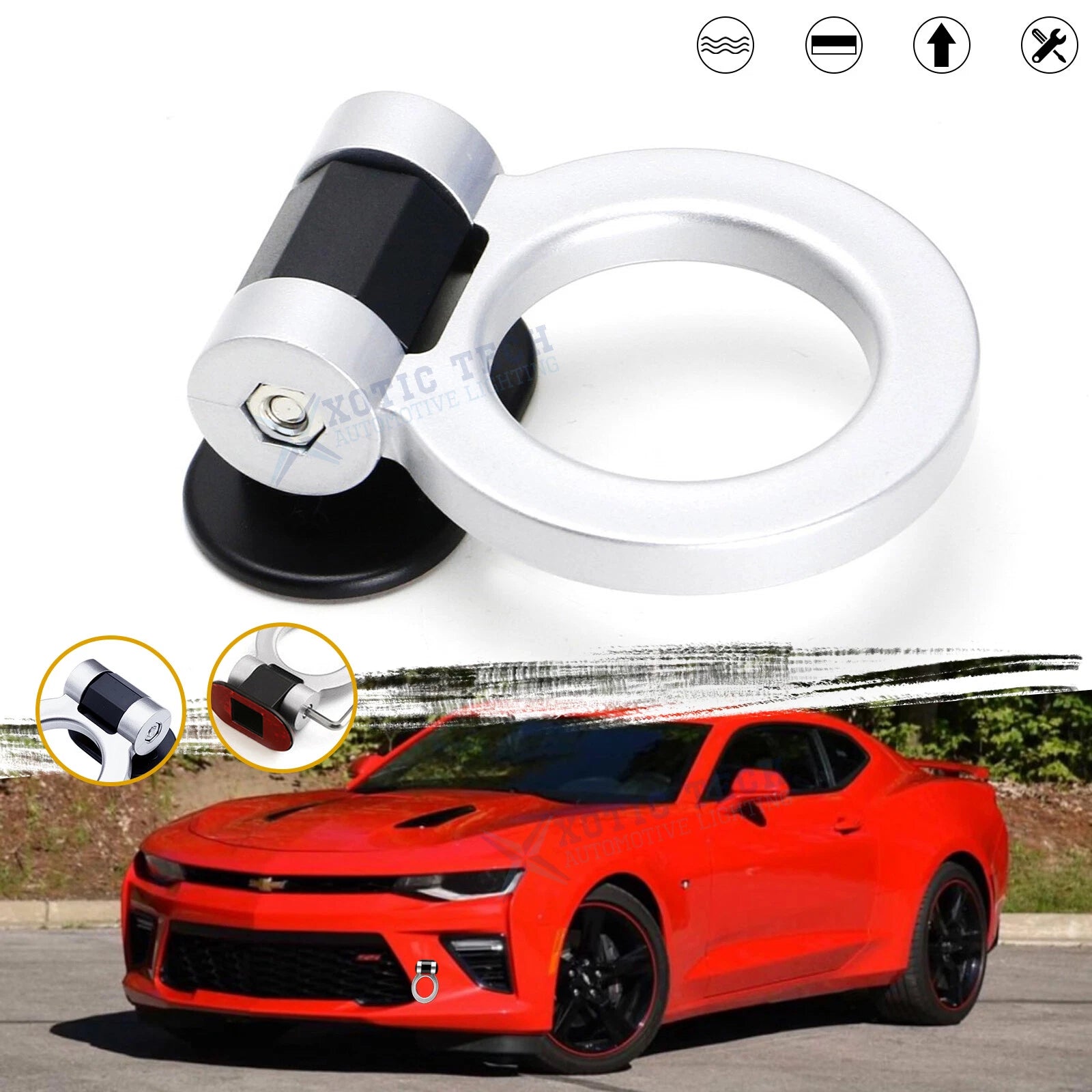 Sport Racing Tow Hook Decor Ring for Honda Accord & Civic (2018–2020)