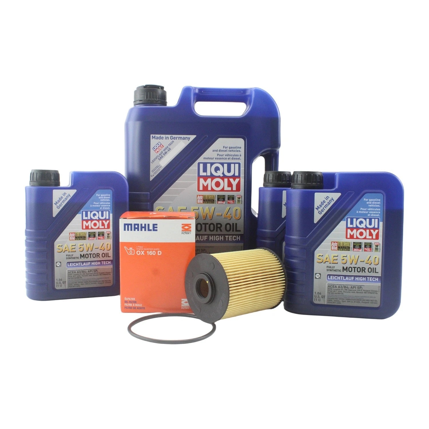 Oil Change Kit 8L Liqui Moly 5W-40 Mahle for Audi V8 4.2L (2003–2009)