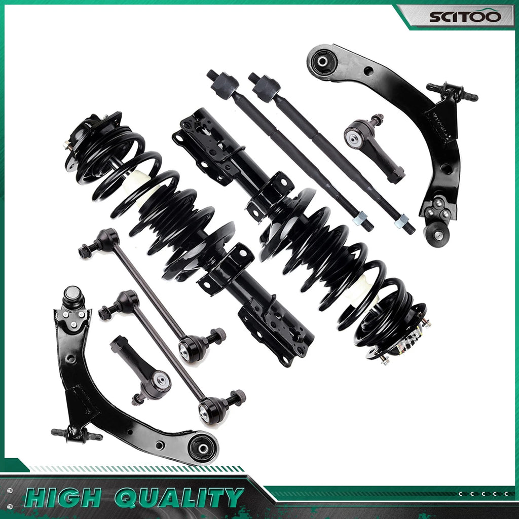 Front Struts, Sway Bar End Link, Tie Rod for Chevy Cobalt HHR & Pontiac G5 (2005–2010)