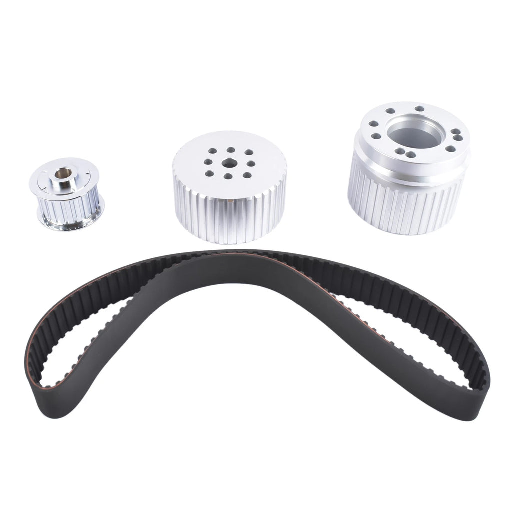 Billet Aluminum Water Pump Gilmer Belt Drive Pulley Kit for Chevy BBC 396 427 454
