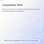 Wheel Simulators Set of Four Chrome ABS 8 Hole for Universal Fit (Fits 16")