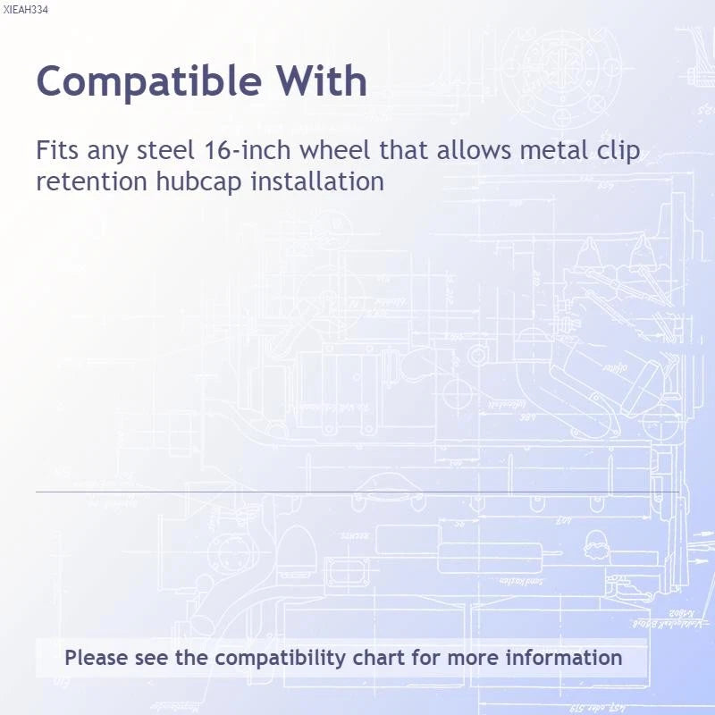 Wheel Simulators Set of Four Chrome ABS 8 Hole for Universal Fit (Fits 16")