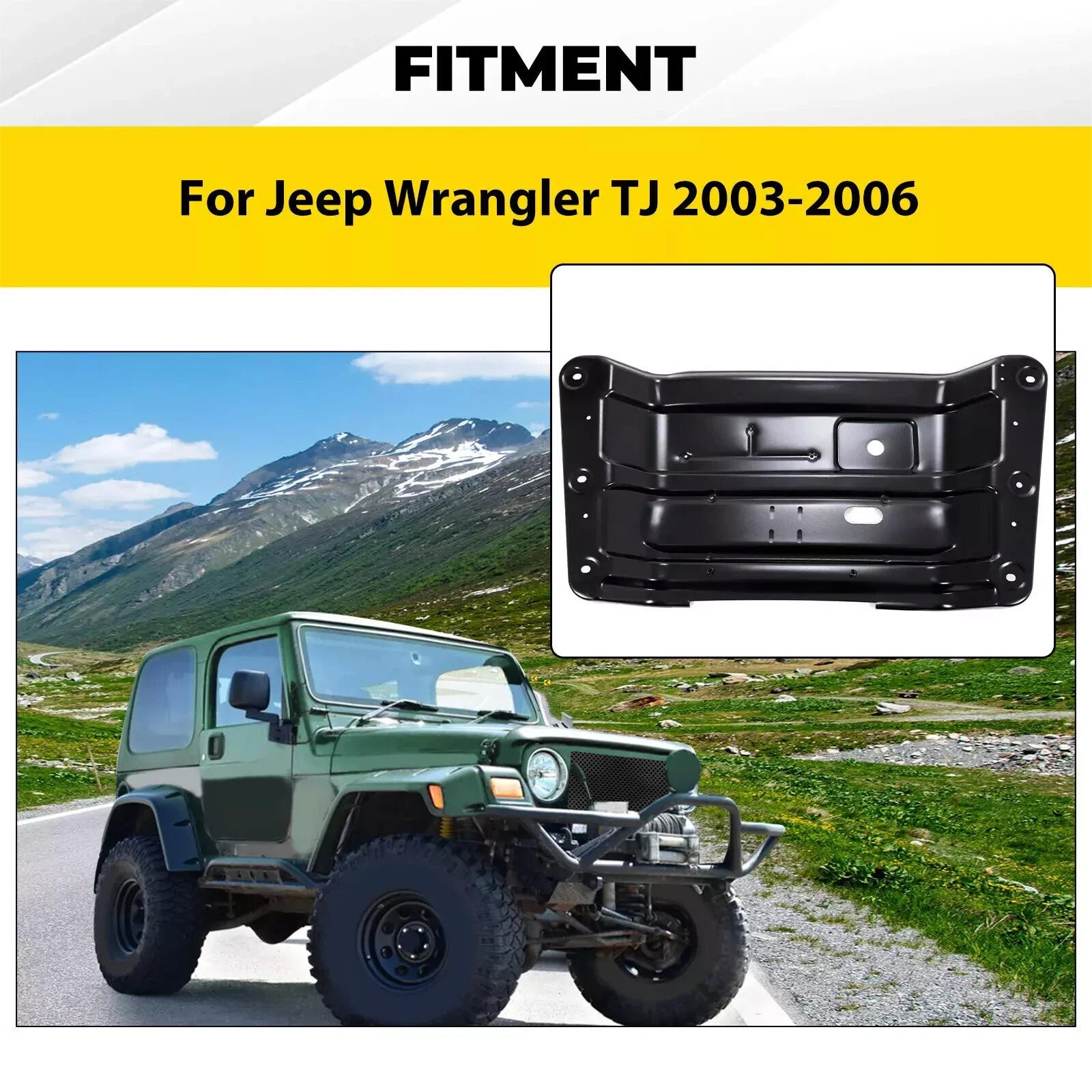 Transmission Skid Plate Crossmember for Jeep Wrangler TJ (2003–2006)