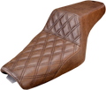 Step-Up Seat for Harley Davidson XL (2004–2023) - Brown Lattice Stitch 807-11-172BR