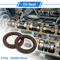 2X Oil Seal Rotary Shaft Seal FKM Rubber 55x80x10mm for Various Models 