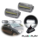 Sequential White LED Clear Side Marker Lights for Honda Civic, Acura RSX, Integra