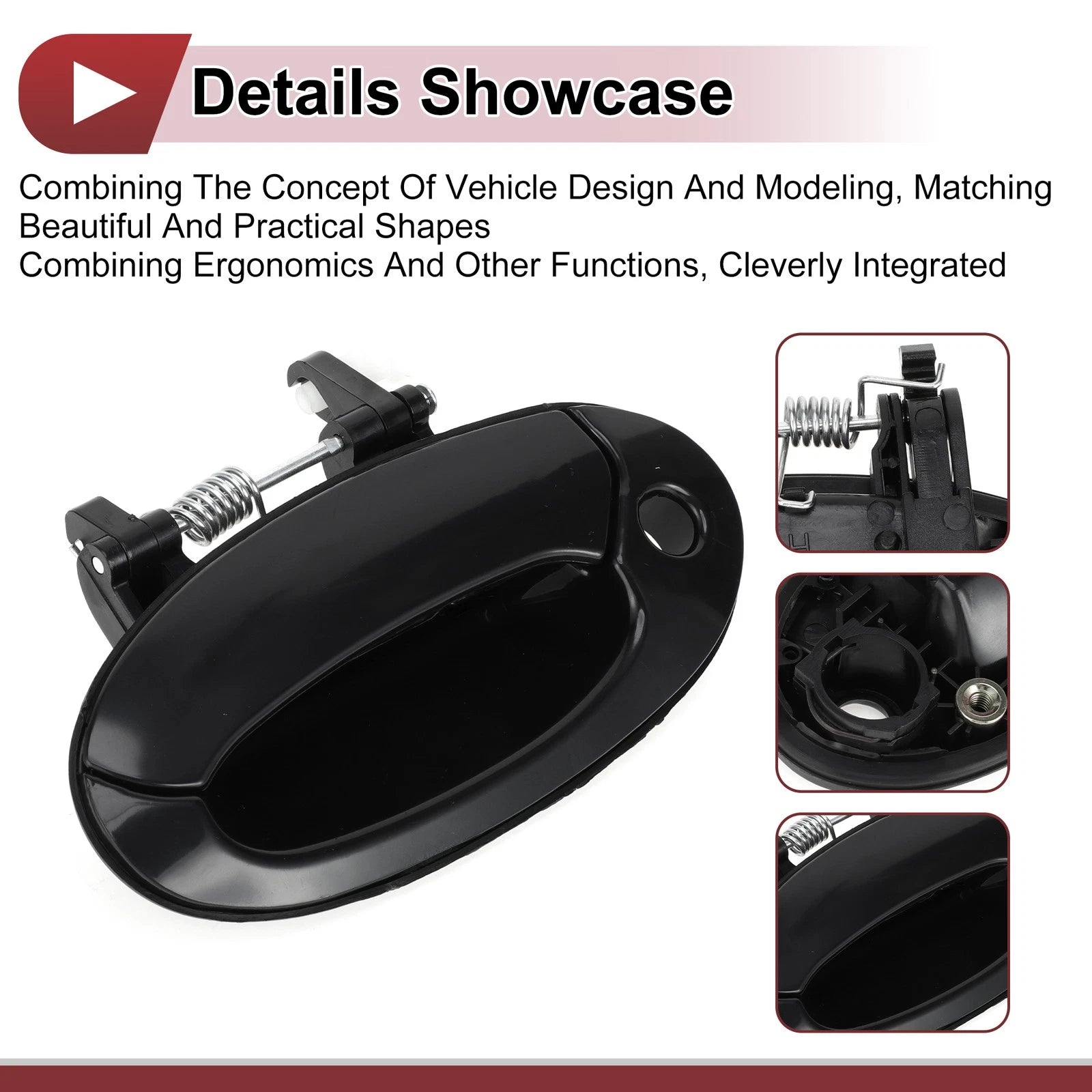 Car Exterior Door Handle for Hyundai Elantra (2017–2020) No. 8265029000 Black ABS