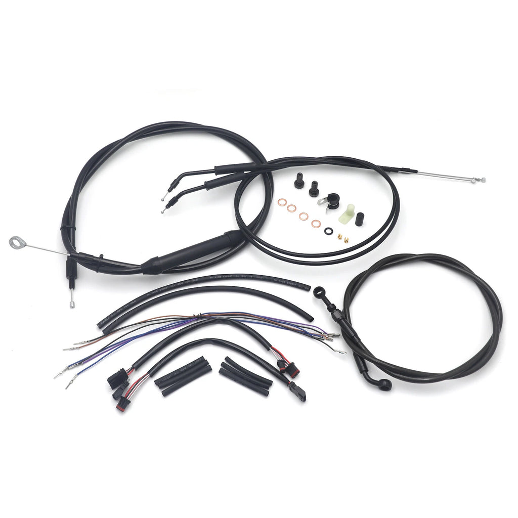 14" Extended Handlebar Cable Line for Harley Dyna Wide Glide, Street Bob (2012–2017)