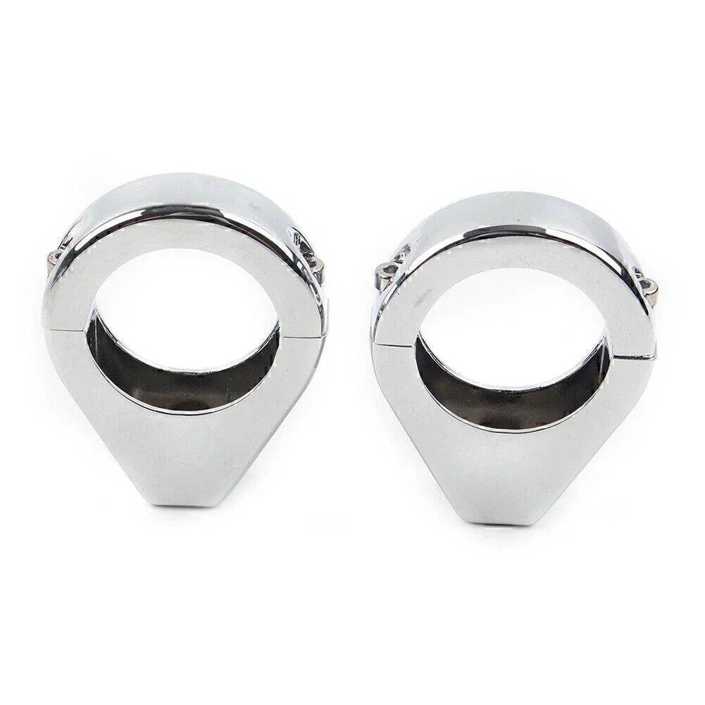 Chrome Fork Clamp Turn Signal Clamps for Harley Softail (39mm)