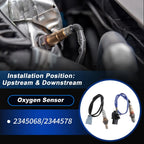 Upstream & Downstream O2 Sensors for Ford Fusion 2.0L (2013–2020) 2345068/2344578 2pcs