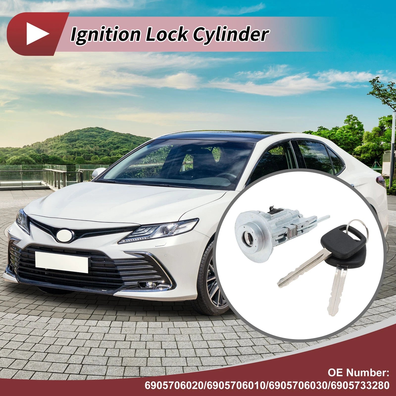 Ignition Lock Cylinder for Toyota Camry (2003–2006) No. 6905706020/6905706010