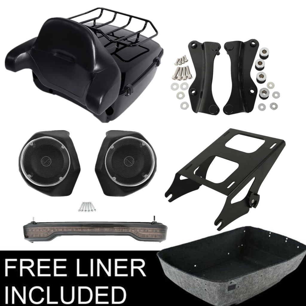 Trunk Light Speakers Pad Mount Rack for Harley Touring (2014–2026)