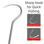 3pcs Stainless Steel Ice Fishing Hook Gaff Anchor for Boat Fishing