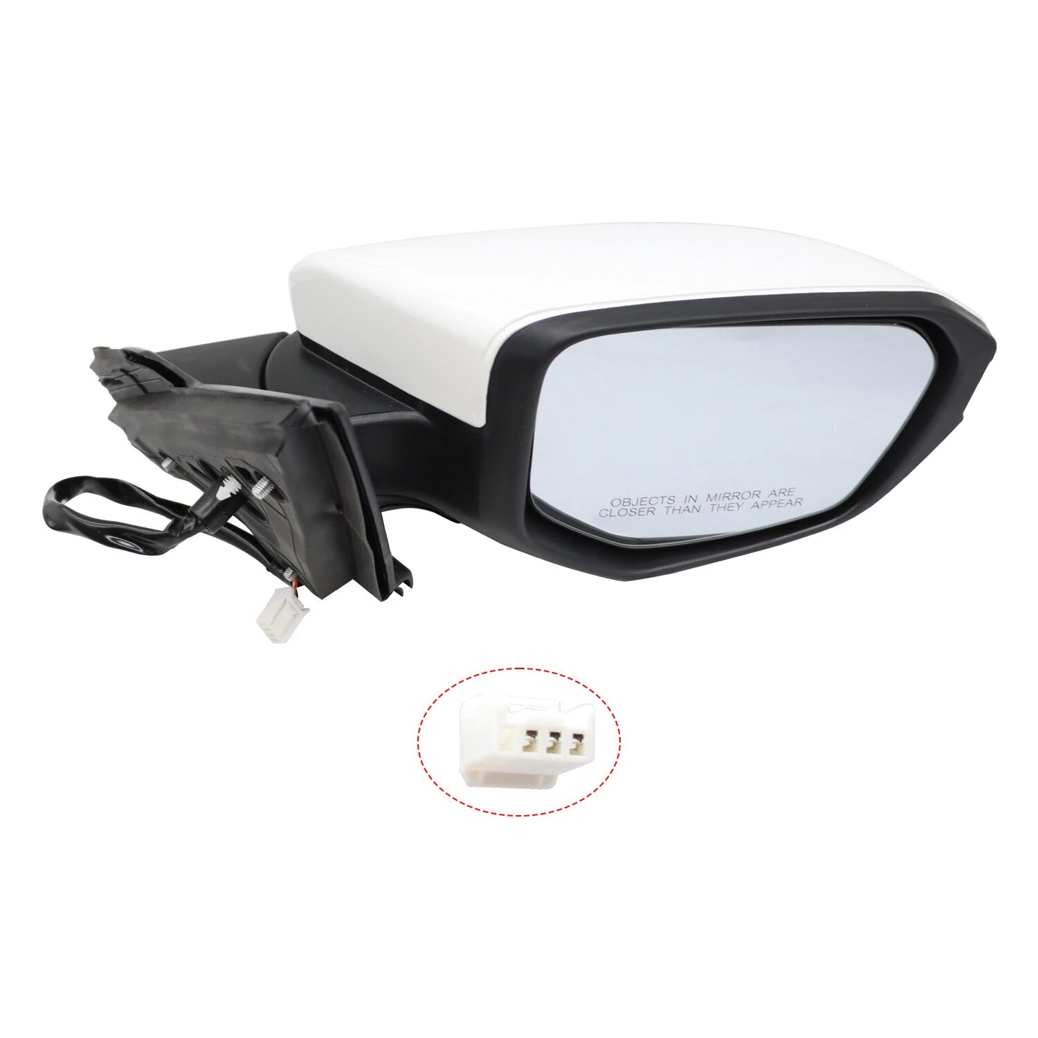 Right Side Mirror for Honda Civic (2016–2020) Power Glass White