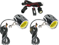 Fog Light for Custom Dynamics (Chrome, Yellow Lens)