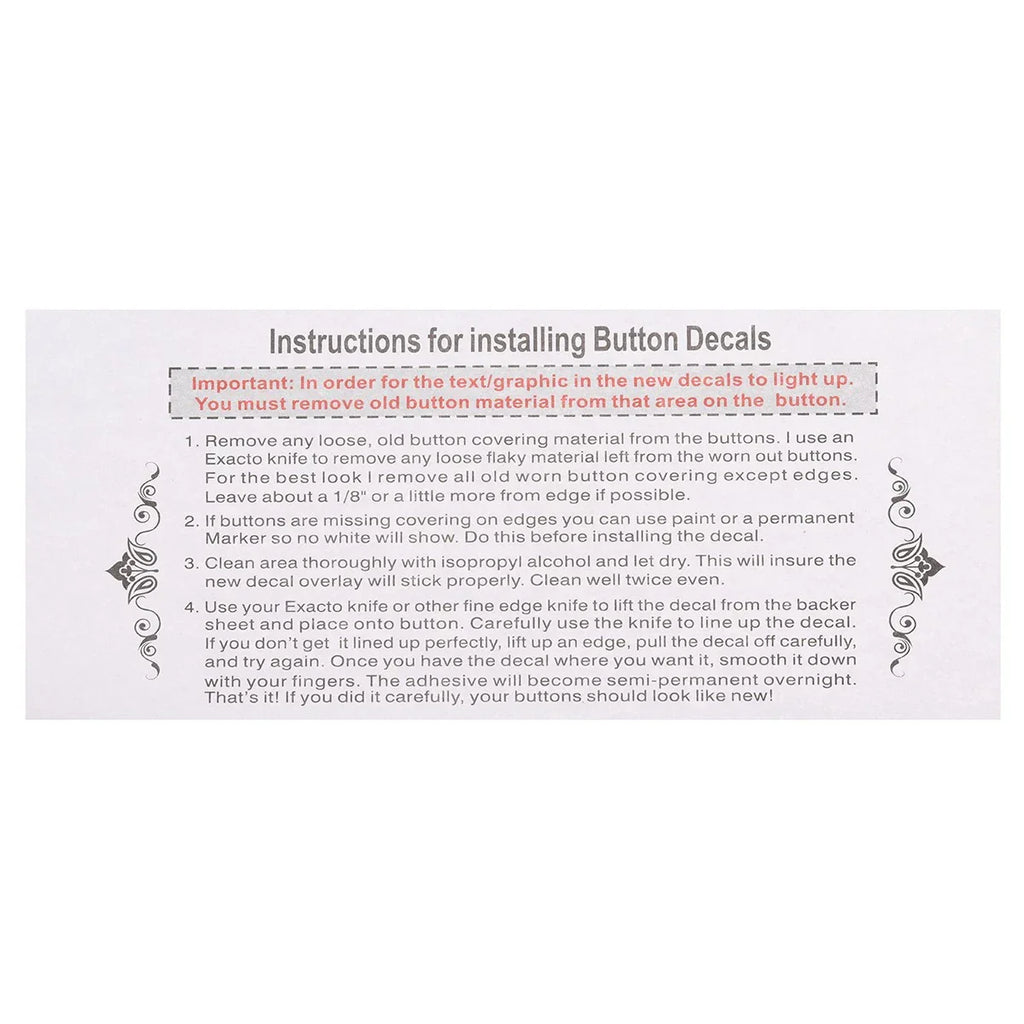 Heater AC Climate Control Button Decal for Ford Escape Fusion