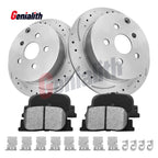 Rear Disc Brake Rotors & Ceramic Brake Pads for Scion TC (2005–2010)