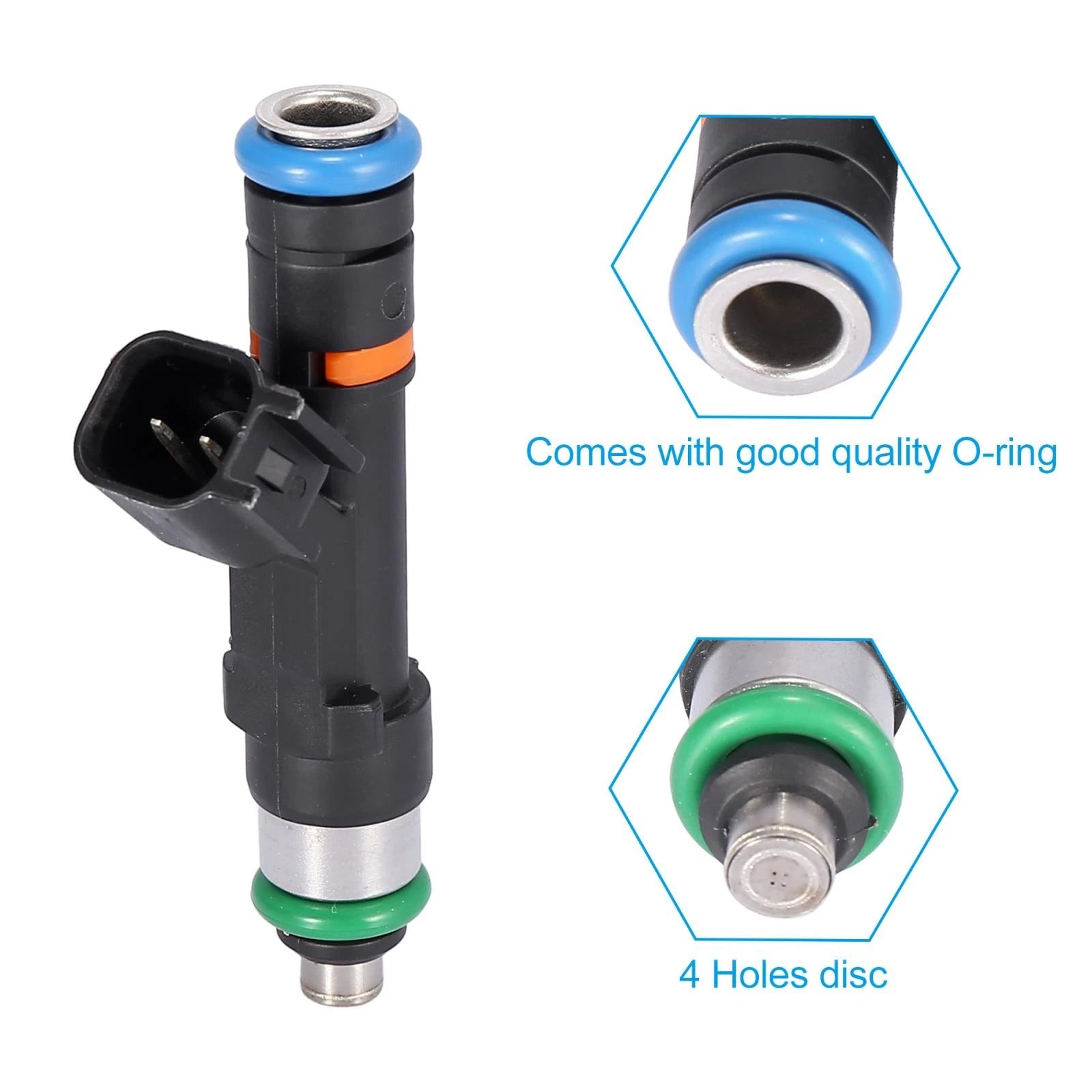 Set of 4 Flow Matched Fuel Injectors for Ford C-Max, Focus (2013–2018)