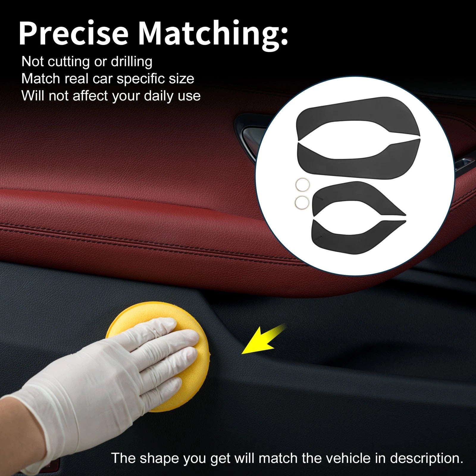 Set of 1 Car Door Anti Kick Pad Sticker Protector for Hyundai IX35 Tucson (2018)