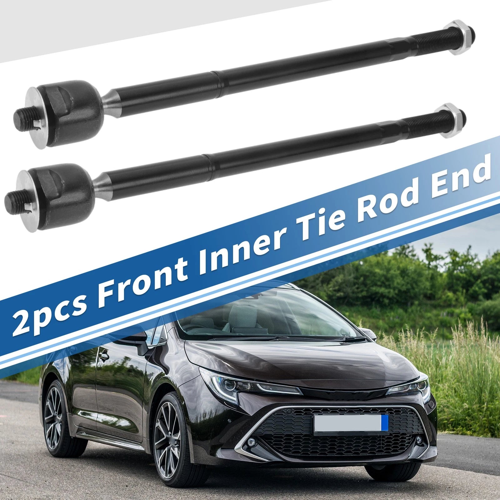 2 Pcs Front Inner Tie Rod End Links for Toyota Matrix (2009–2014)