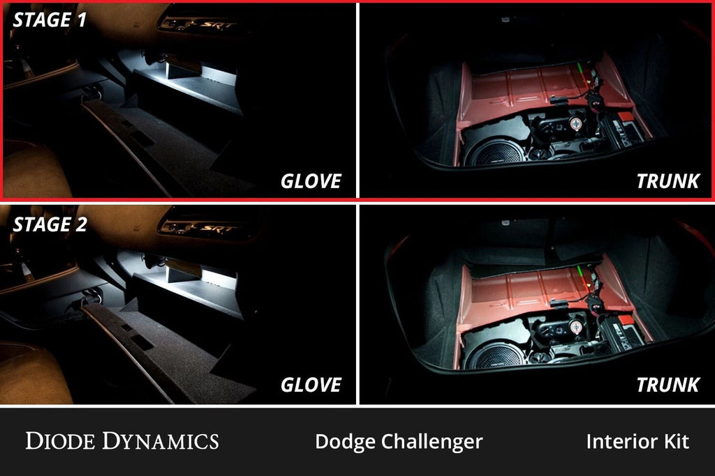 Diode Dynamics Cool White Stage 1 Interior LED Kit for 2009-2014 Dodge Challenger