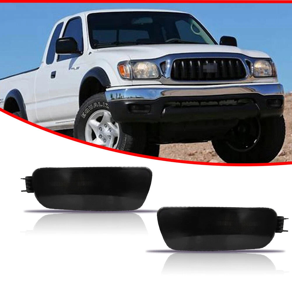2X Smoke Lens Front Bumper Turn Signal Lights for Toyota Tacoma (2001–2004)