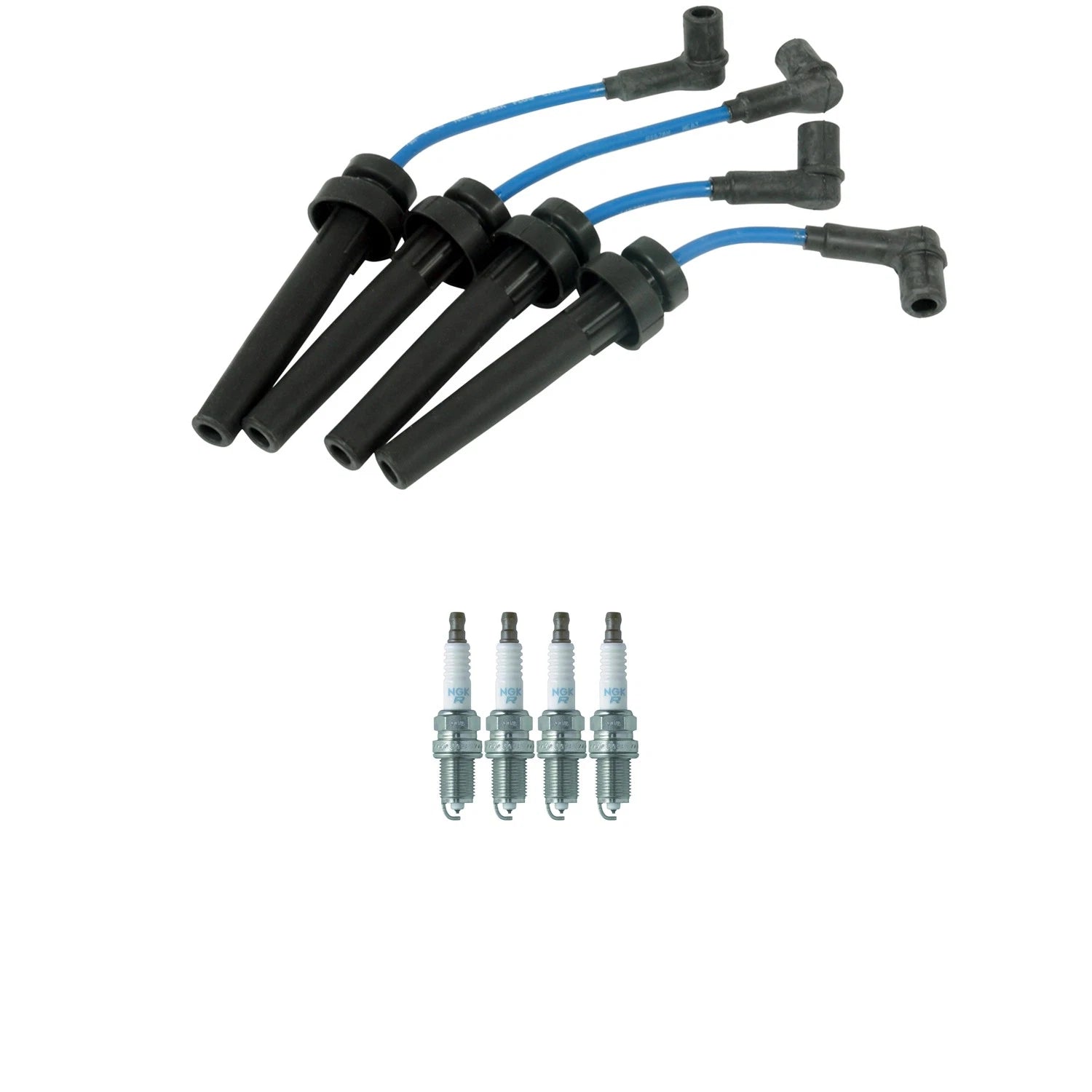 NGK 7mm Wire Set & 4 Nickel Spark Plug Kit for Breeze Cirrus Grand Caravan Sebring (1995–2005)