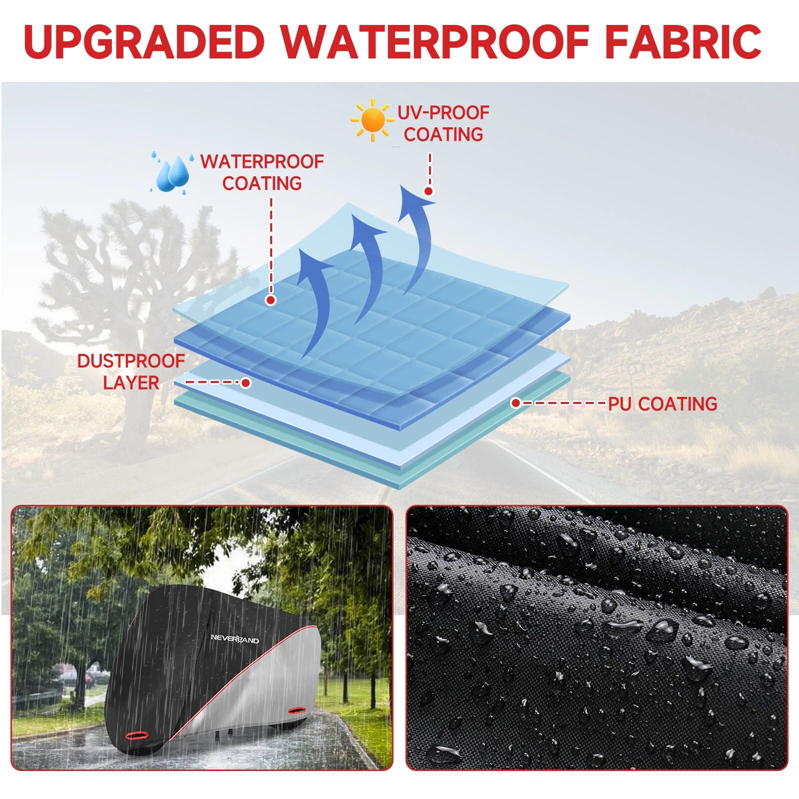 Motorcycle Cover Bag for Neverland (Rain Waterproof Dust Sun UV)