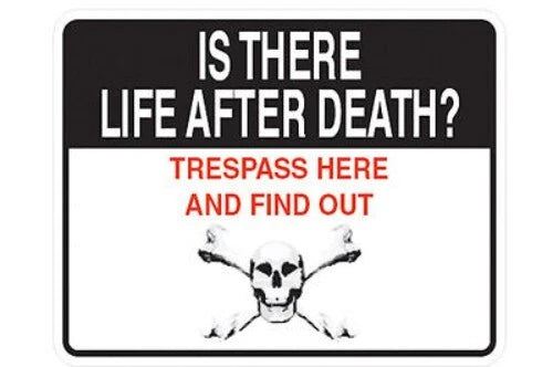 Funny Man Cave Sign - Is There Life After Death?