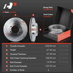Front Drilled Brake Rotor & Ceramic Pad for Toyota 4Runner (2003-2009)