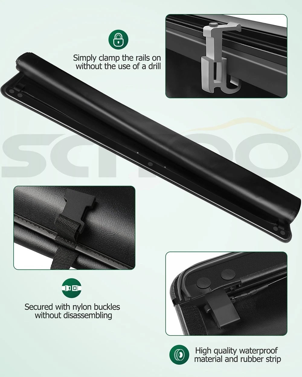 Soft Roll-Up Tonneau Cover for Dodge Ram 1500 8 ft Bed (2002–2019)