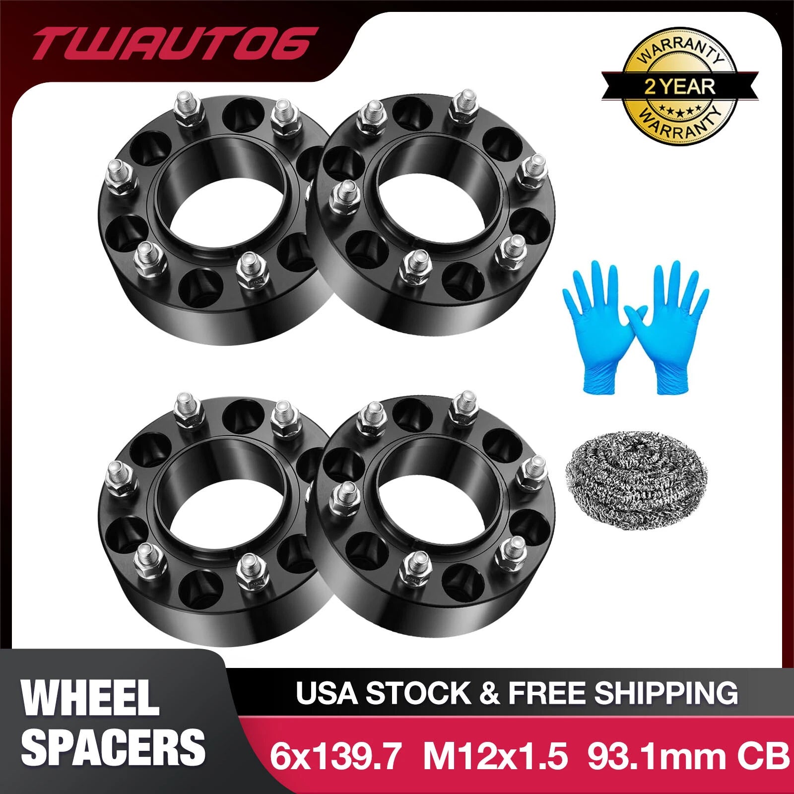 2-Inch Hub Centric Wheel Spacers for Ford Bronco Ford Ranger (1993–2025)