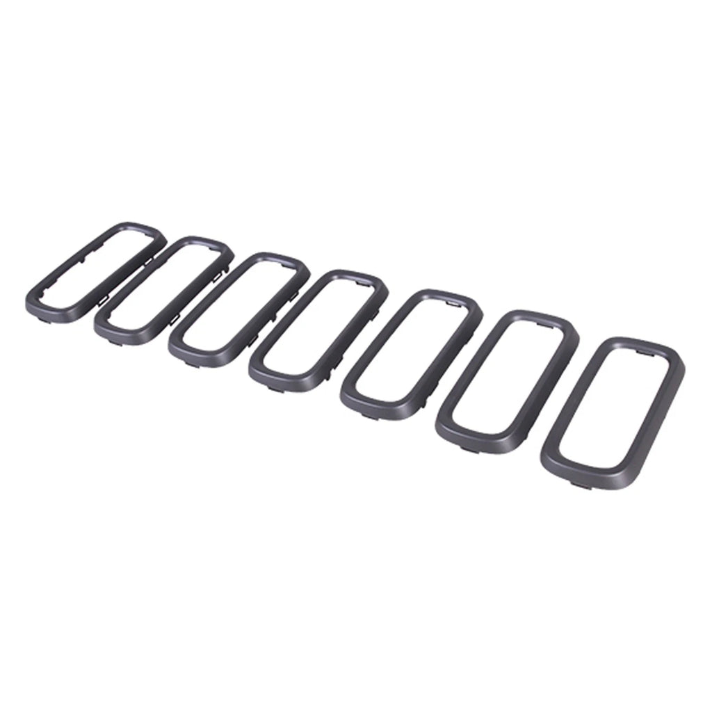 Replacement Black Polypropylene Grille Trim Ring Set For 2015-2018 Jeep Renegade