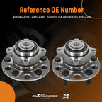Pair Rear Wheel Hub Bearing Assembly for Acura TL (2009–2014) 29512391 ABS
