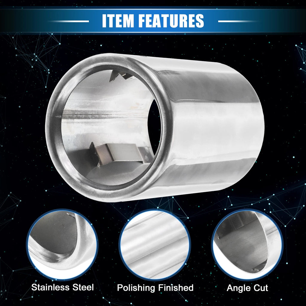 2 Pcs Exhaust Tip Tail Pipe for BMW 328i 325i E90 (2007–2010) Silver Tone