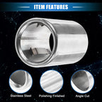 2 Pcs Exhaust Tip Tail Pipe for BMW 328i 325i E90 (2007–2010) Silver Tone