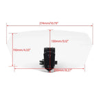 Clear Clip-On Windshield Extension Air Deflector for Universal Adjustable Motor