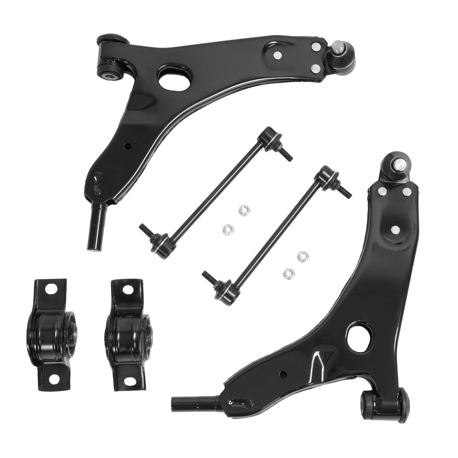 Set of 4 Front Lower Control Arms Ball Joints Sway Bars for Ford Focus (2006–2011)