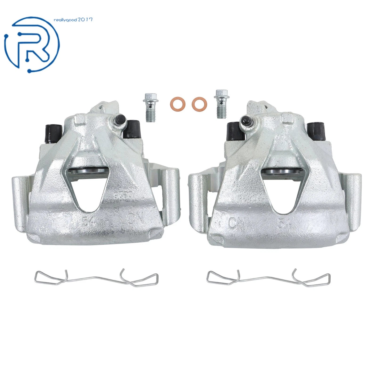 Front LH & RH Brake Caliper w/ Bracket for Volkswagen Jetta Beetle (2014)