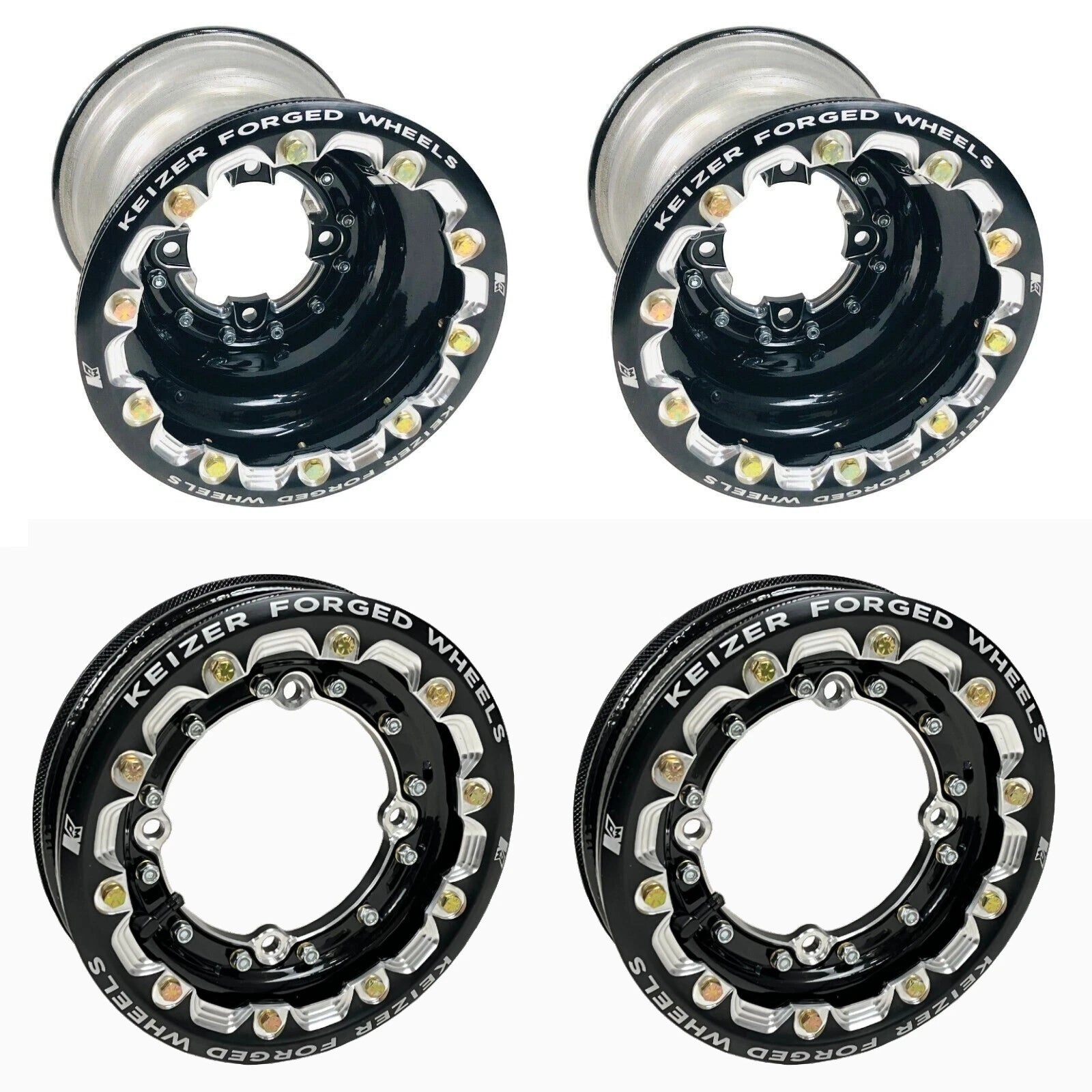 Set of 4 Beadlock Wheels for Yamaha Raptor 700, YFZ450R (2006–2023)