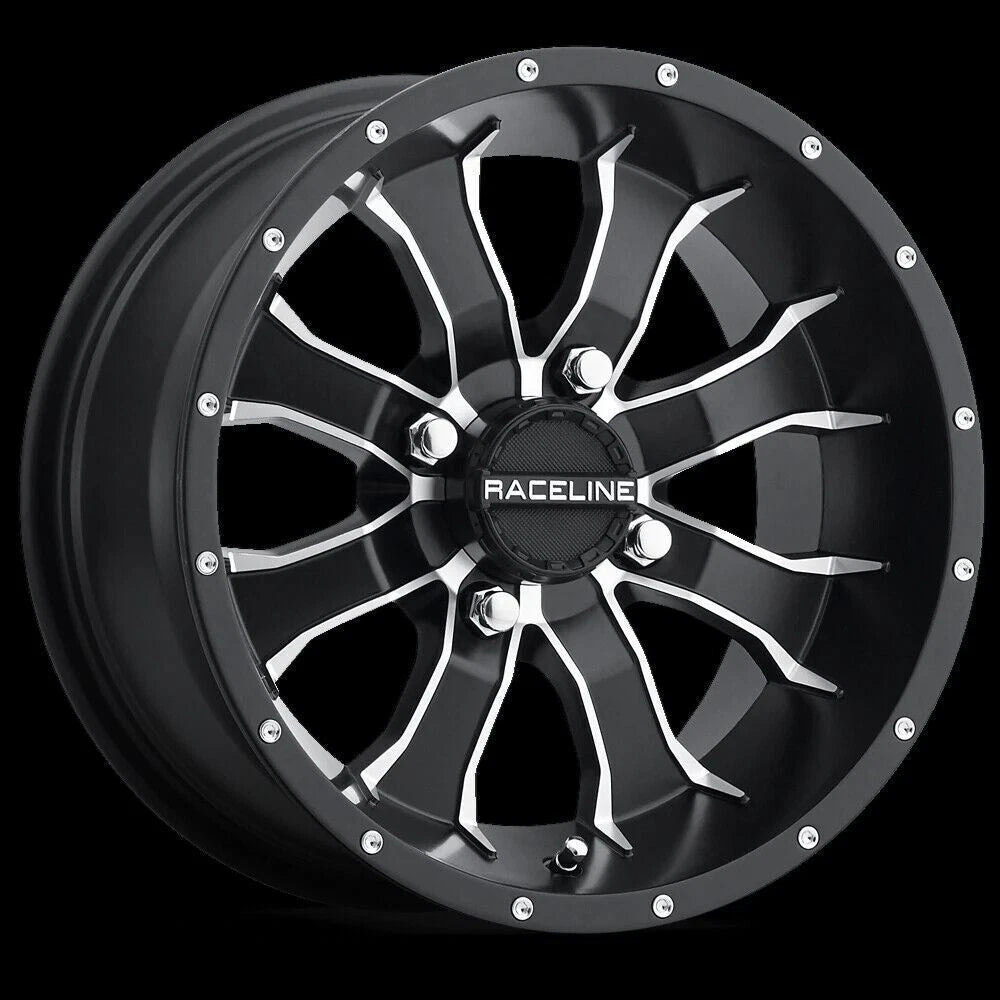 Set of 4 Raceline A77 Mamba 12x7 Wheels for Polaris RZR (2020–2022)