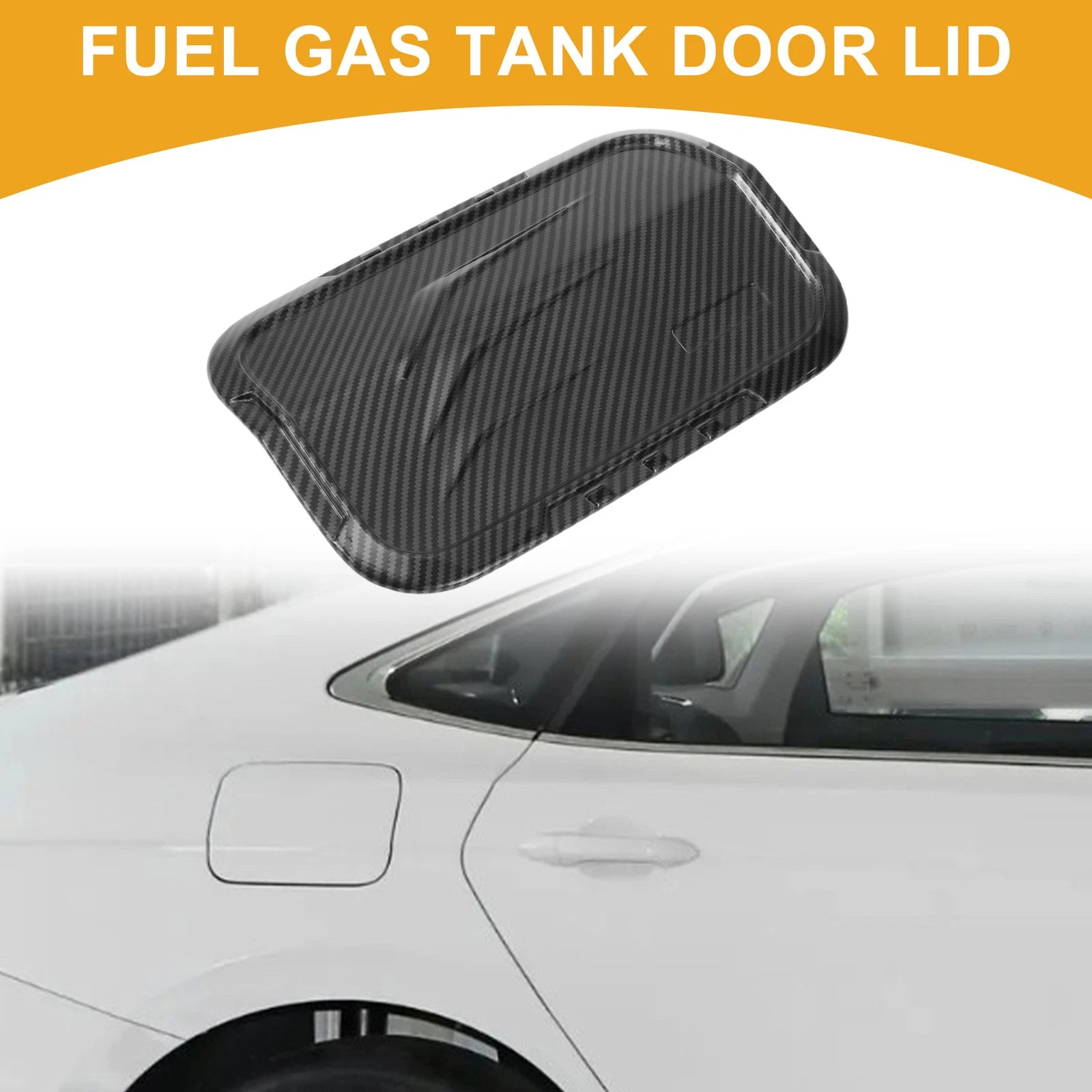 Fuel Tank Door Cap for Toyota Prado (2024–2025) Carbon Fiber Black