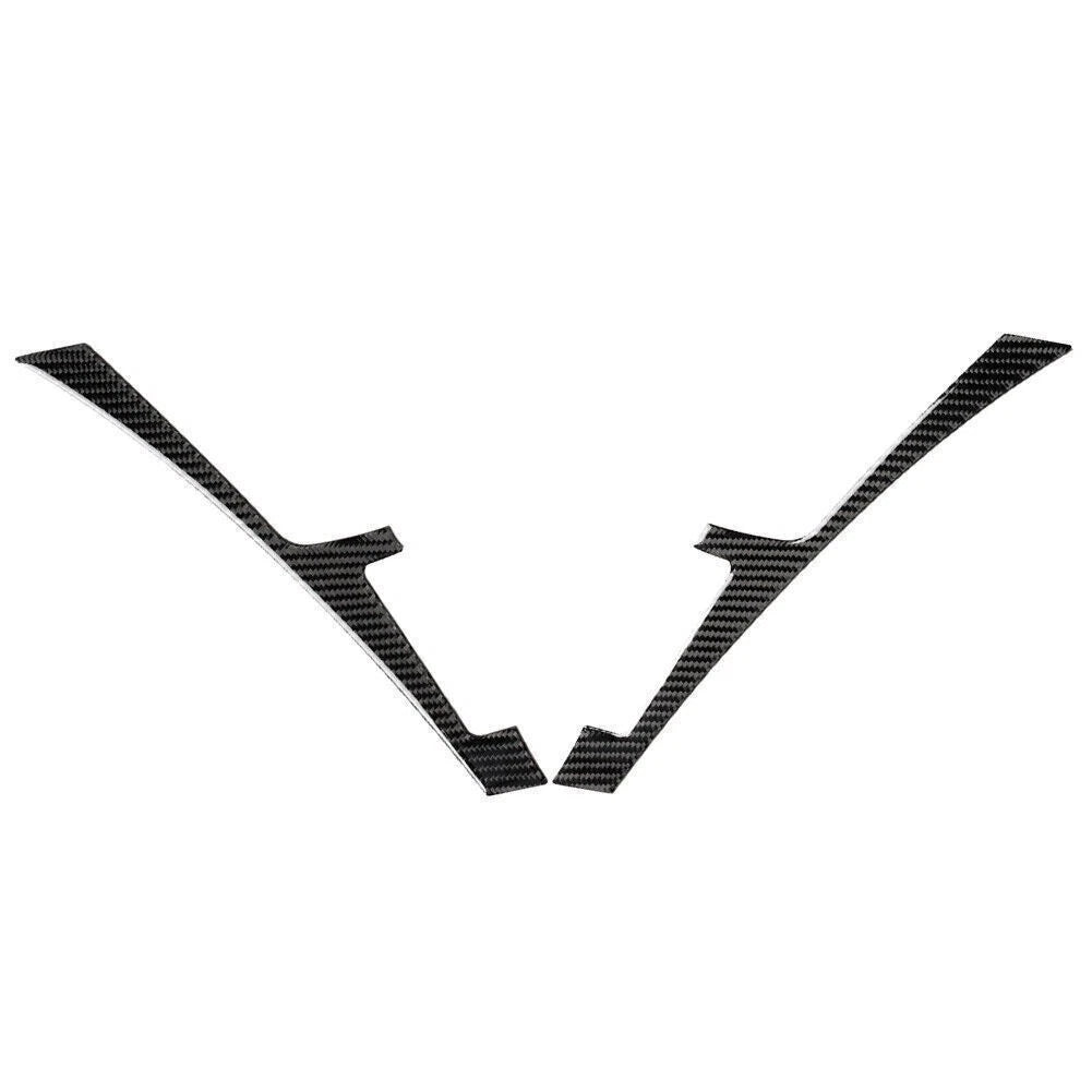 2X Console Panel Cover Trim Carbon Fiber for Infiniti Q50 Q60 (2013–2019)