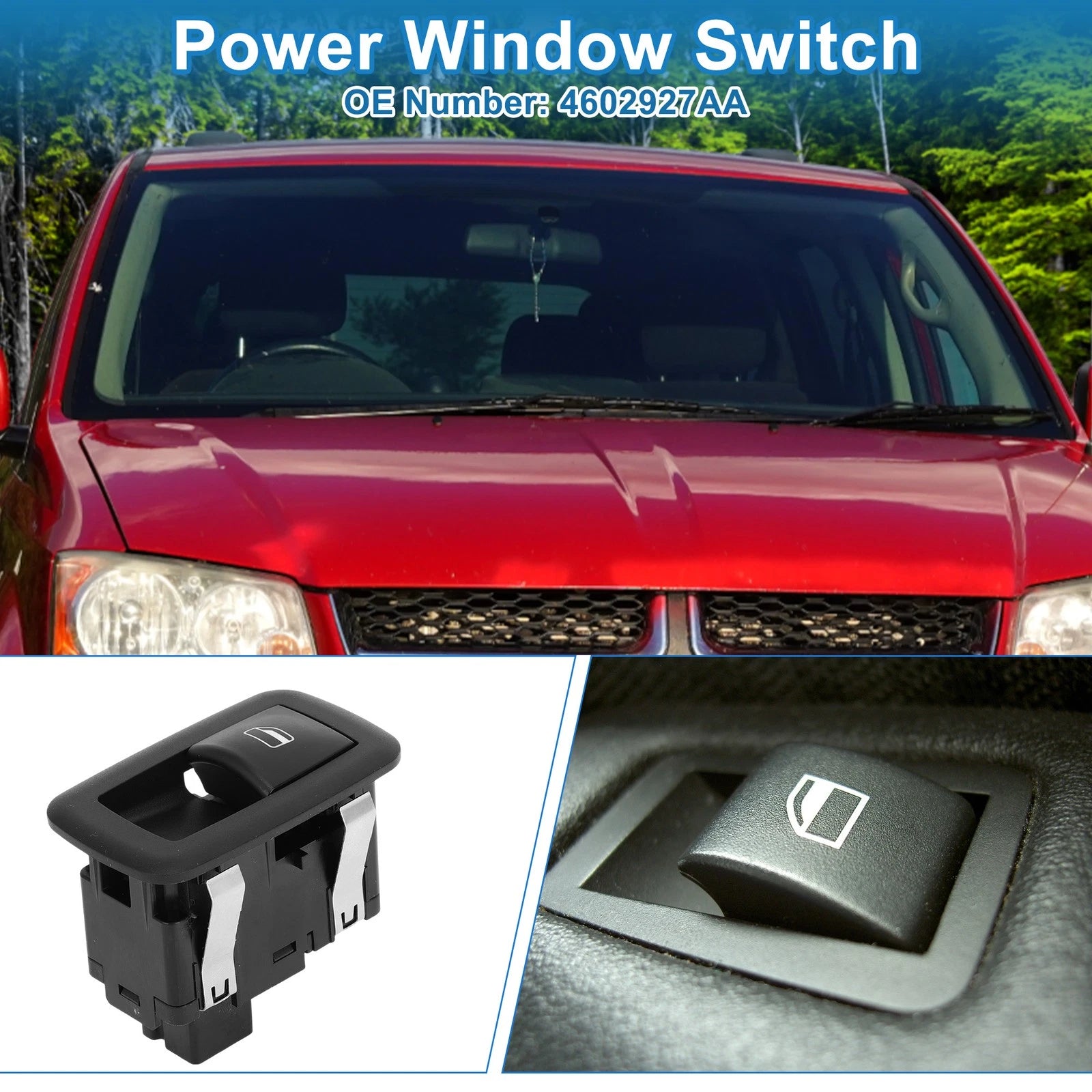 Rear Power Window Switch for Dodge Grand Caravan, Chrysler No. 4602927AA 