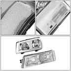 Chrome/Clear Side Headlight Bumper Lamps for Chevy Silverado (2003–2006)