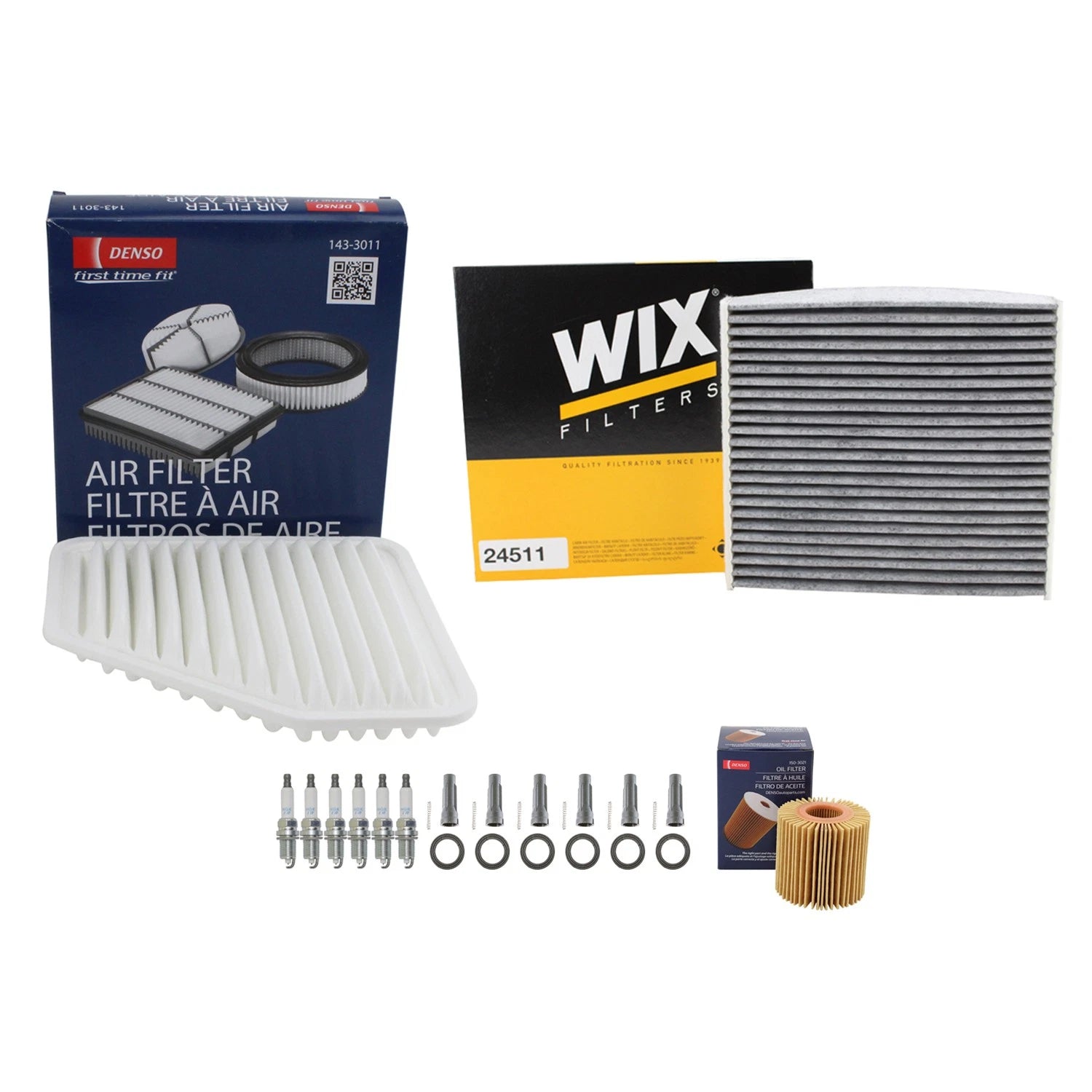 Tune Up Kit with 6 NGK Spark Plugs & Boots for Toyota Avalon Camry RAV4 Venza