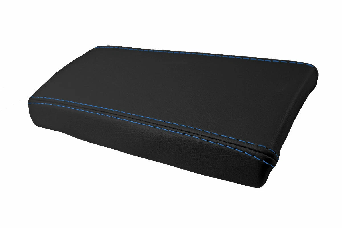 Leather Console Lid Armrest Cover for Mazda Miata MX5 (1990–1997) Blue Stitch