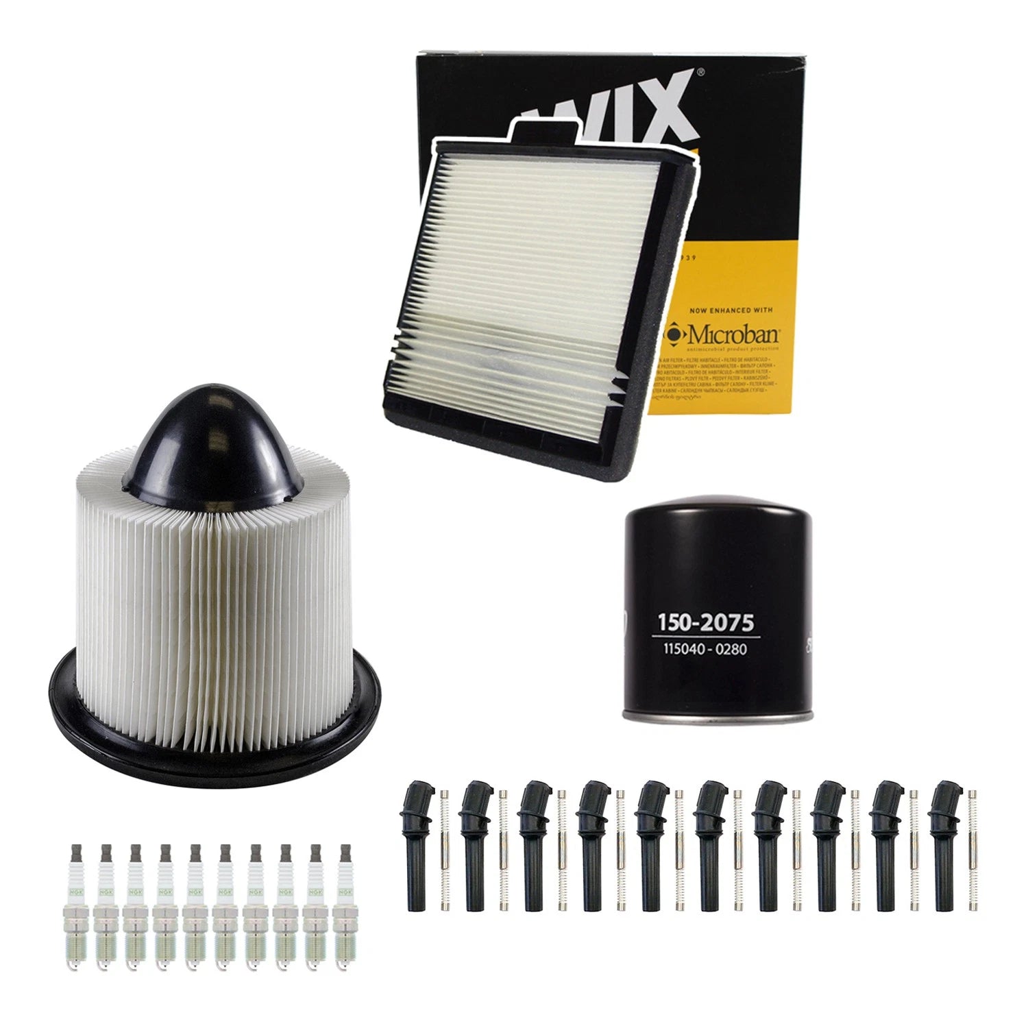 Tune Up Kit with 10 Spark Plugs & Boots for Ford F-250 F-350 Super Duty (1999–2007)
