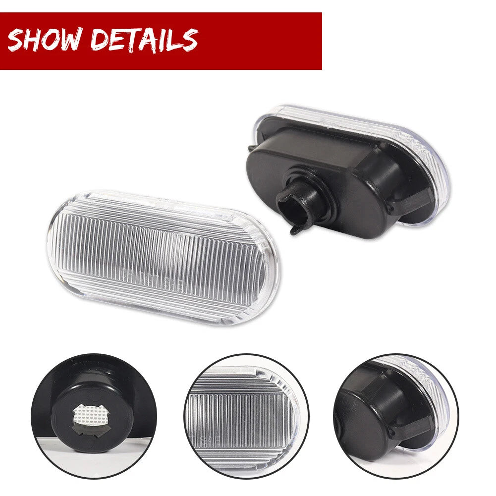 Set of 4 Front Bumper Fender Reflector Side Marker Lights for VW Golf Jetta